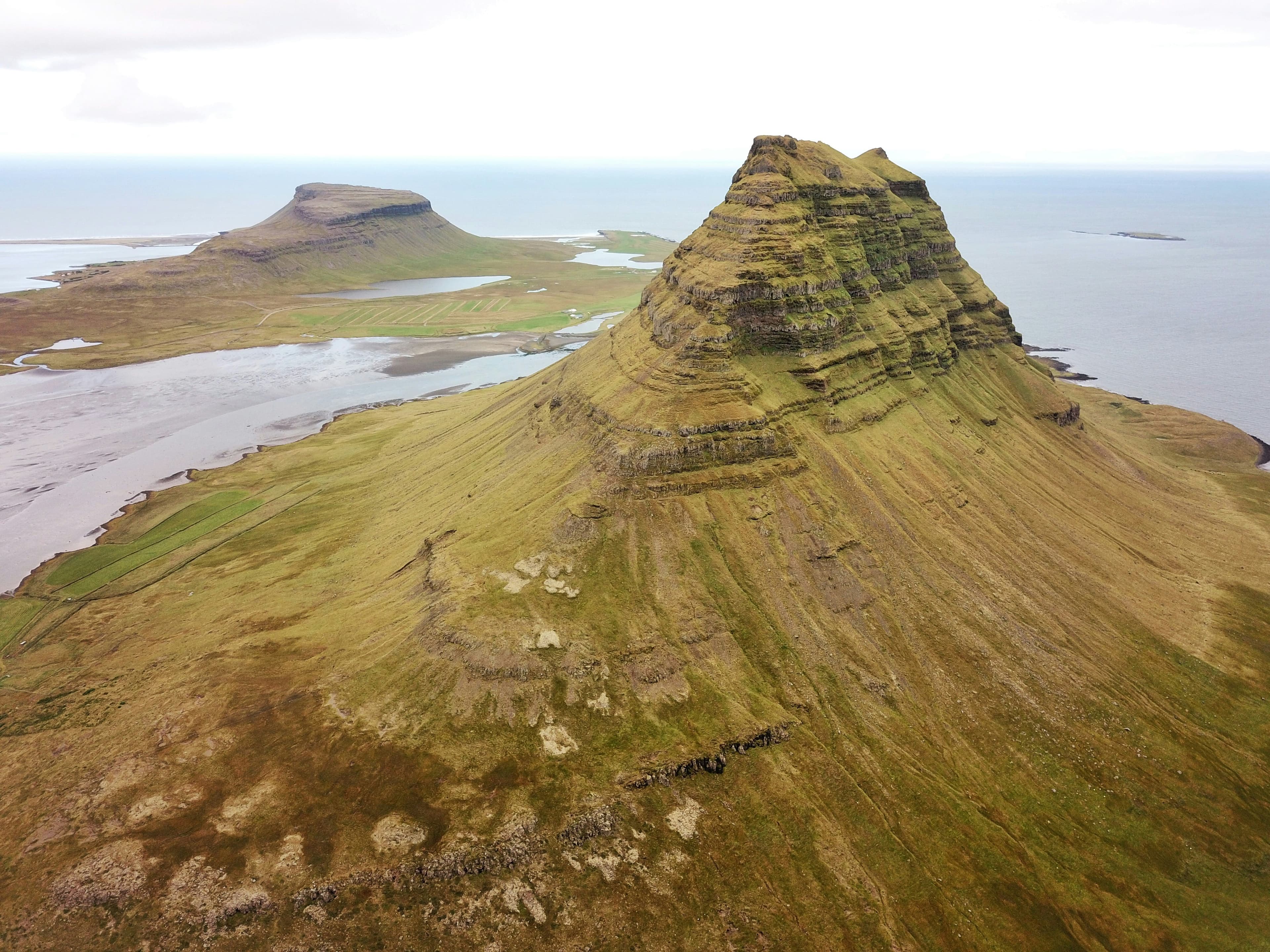 Self-drive camper parked on the Snæfellsnes peninsula